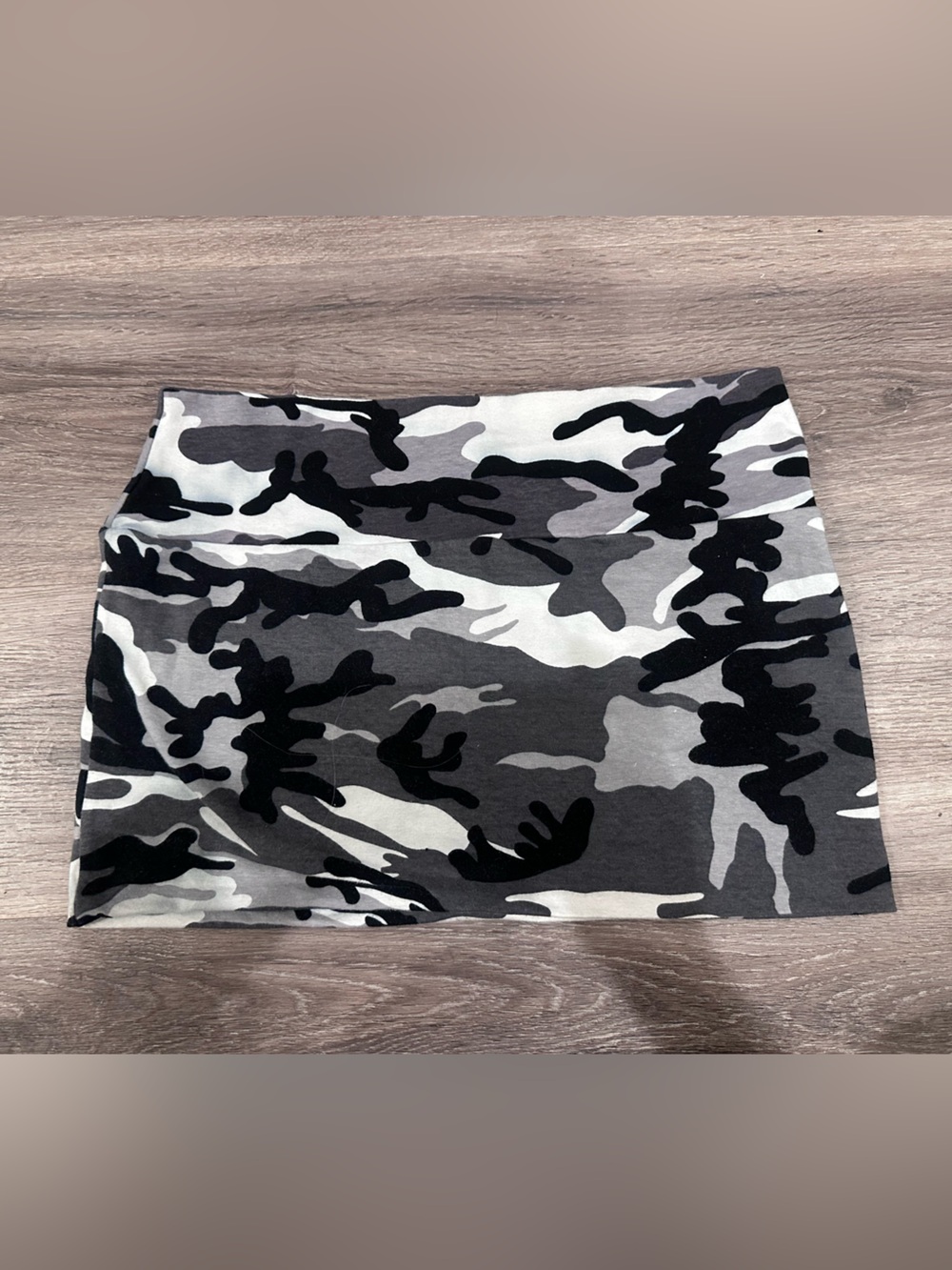 Vintage Y2K Mandee Black Gray Camo Mini Skirt Made USA Size L 2000s Mall Girl